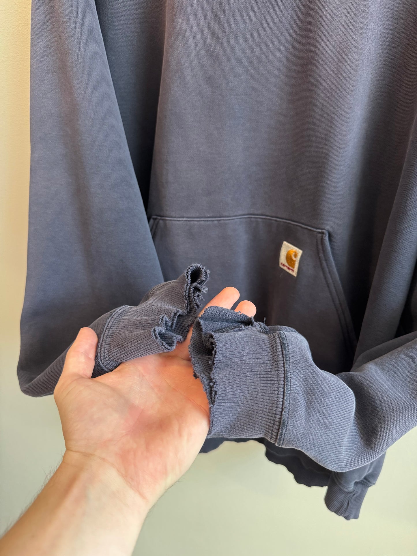00s Carhartt Faded Essential Blue Hoodie (XL)
