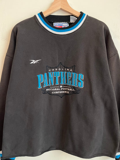 90s Carolina Panthers Reebok Pro Line Cropped Crewneck (L)