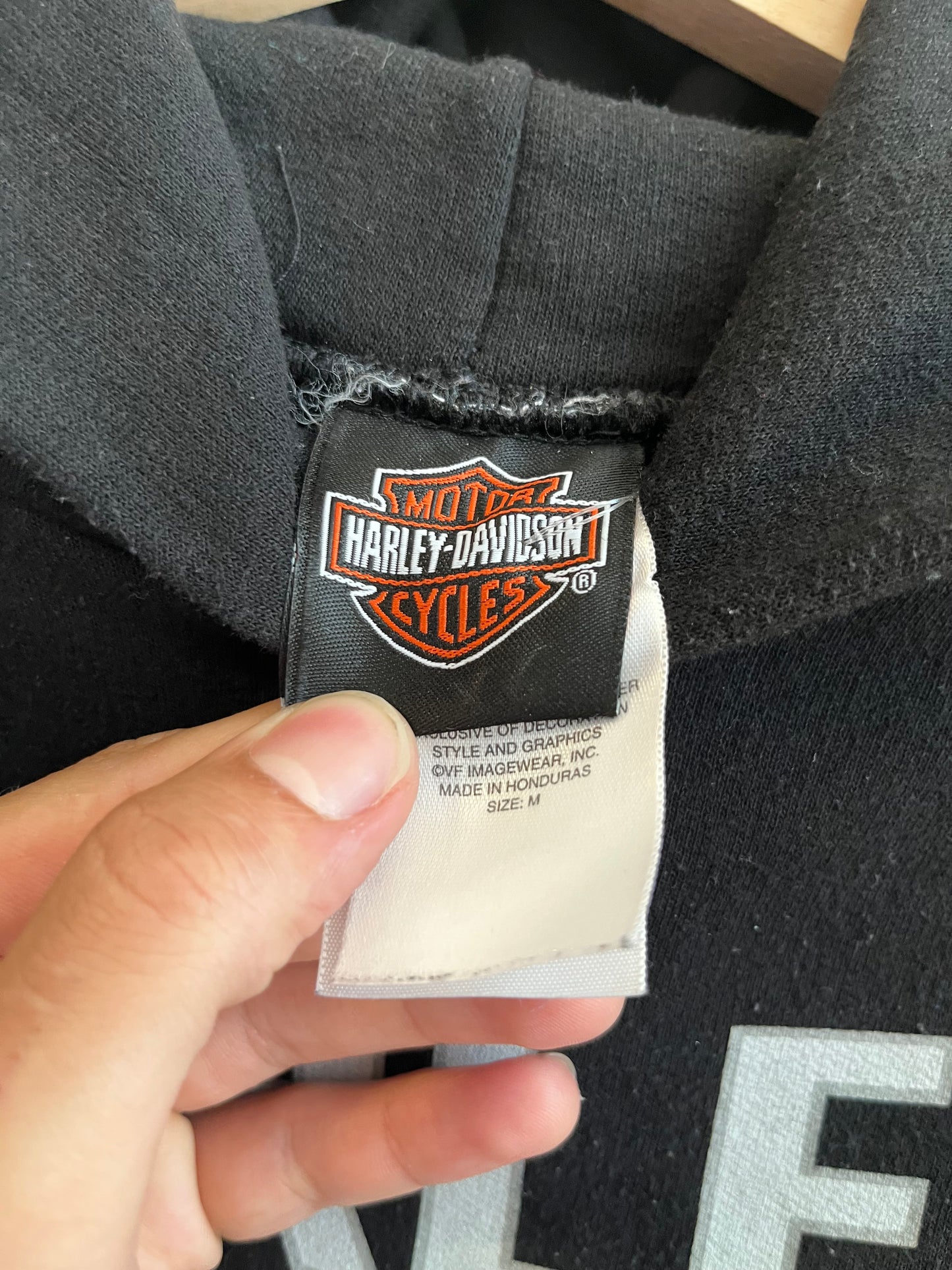 2010 Harley Davidson Flames Sleeve Hit Tampa, FL Hoodie (M)