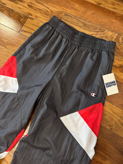 00s Champion Black/Red Track Pants (M)