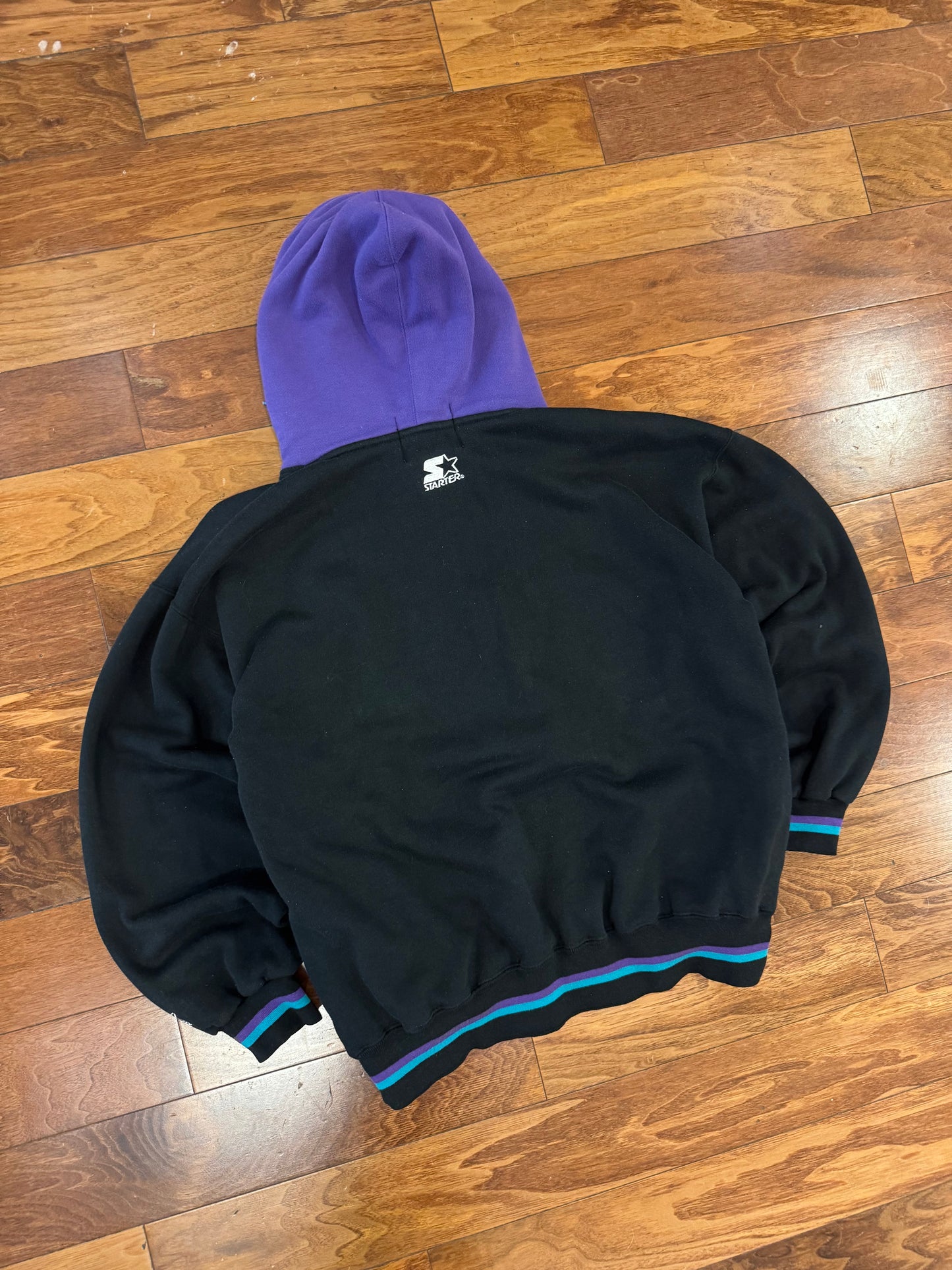 90s Charlotte Hornets Starter Double Hooded Hoodie (M)