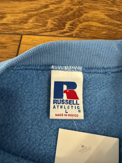 00s New York Yankees Baby Blue Essential Russell Athletics Crewneck (L)