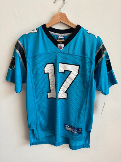 00s Carolina Panthers Jake Delhomme Blue Reebok Jersey (Youth L)