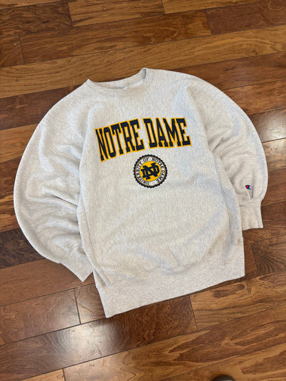 90s Notre Dame Champion Reverse Weave Crewneck (XL)