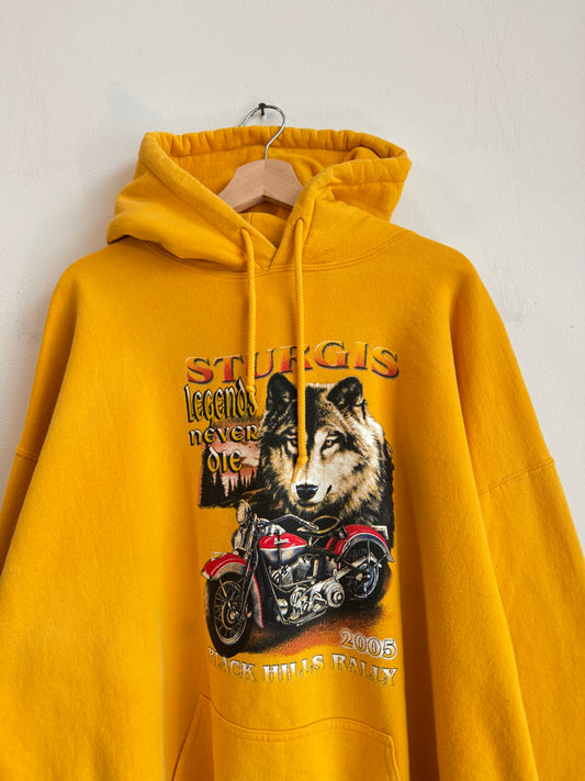 2005 Sturgis Black Hills Legends Never Die Biker Hoodie (XXL)