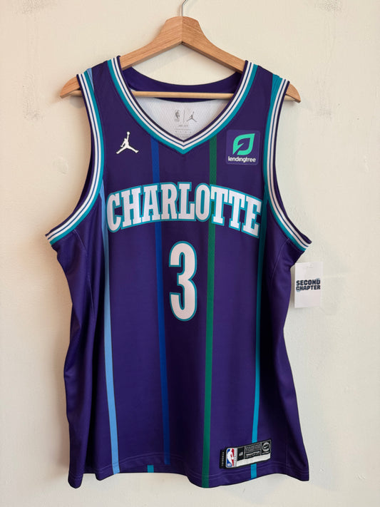 2019 Charlotte Hornets Terry Rozier III Jordan Swingman Purple Jersey (L)