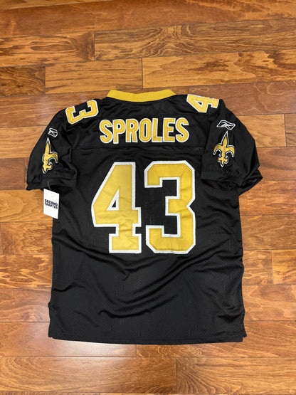 00s New Orleans Saints Darren Sproles #43 Stitched Reebok Jersey (L)