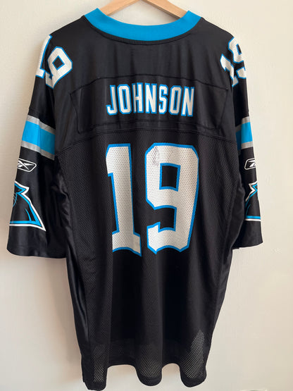 00s Carolina Panthers Keyshawn Johnson Reebok NFL Jersey (XL)