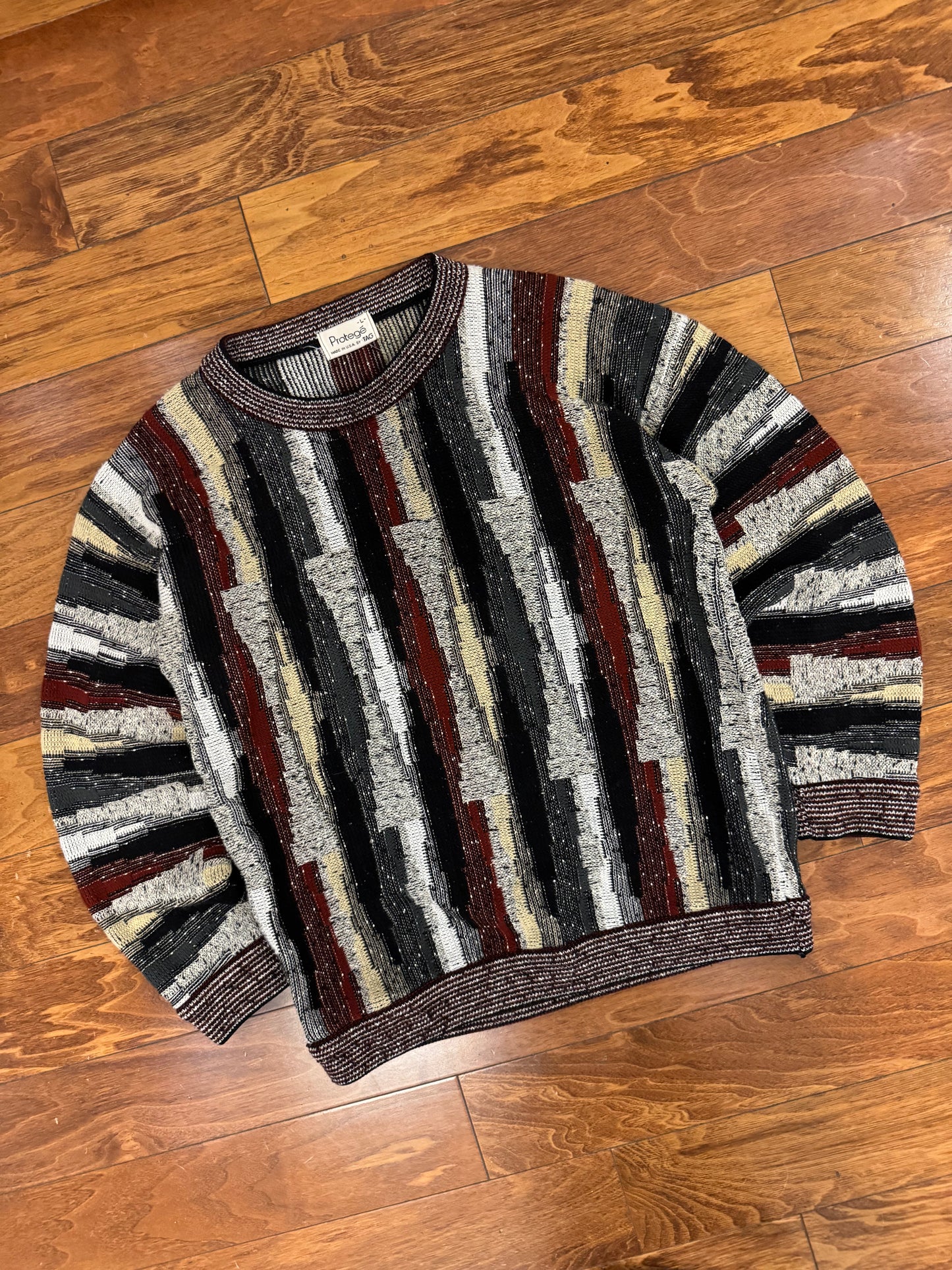 90s Protege Multi-Color Striped Sweater (L)