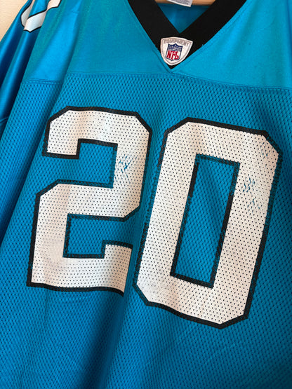 00s Carolina Panthers Deshaun Foster Blue Reebok Jersey (XXL)
