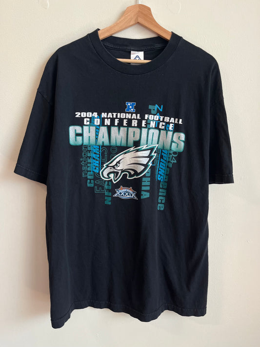 2004 Philadelphia Eagles Conference Champions Black Tee (XL)
