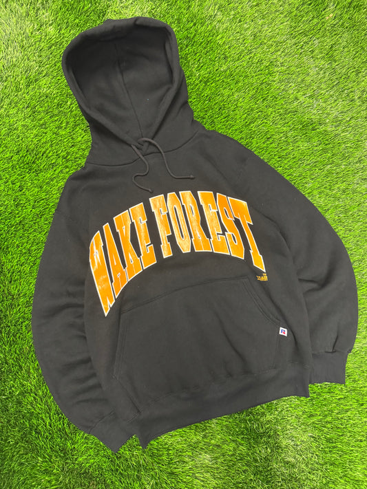 90s Wake Forest University Spelled Out Russell Athletics Vintage Hoodie (M)