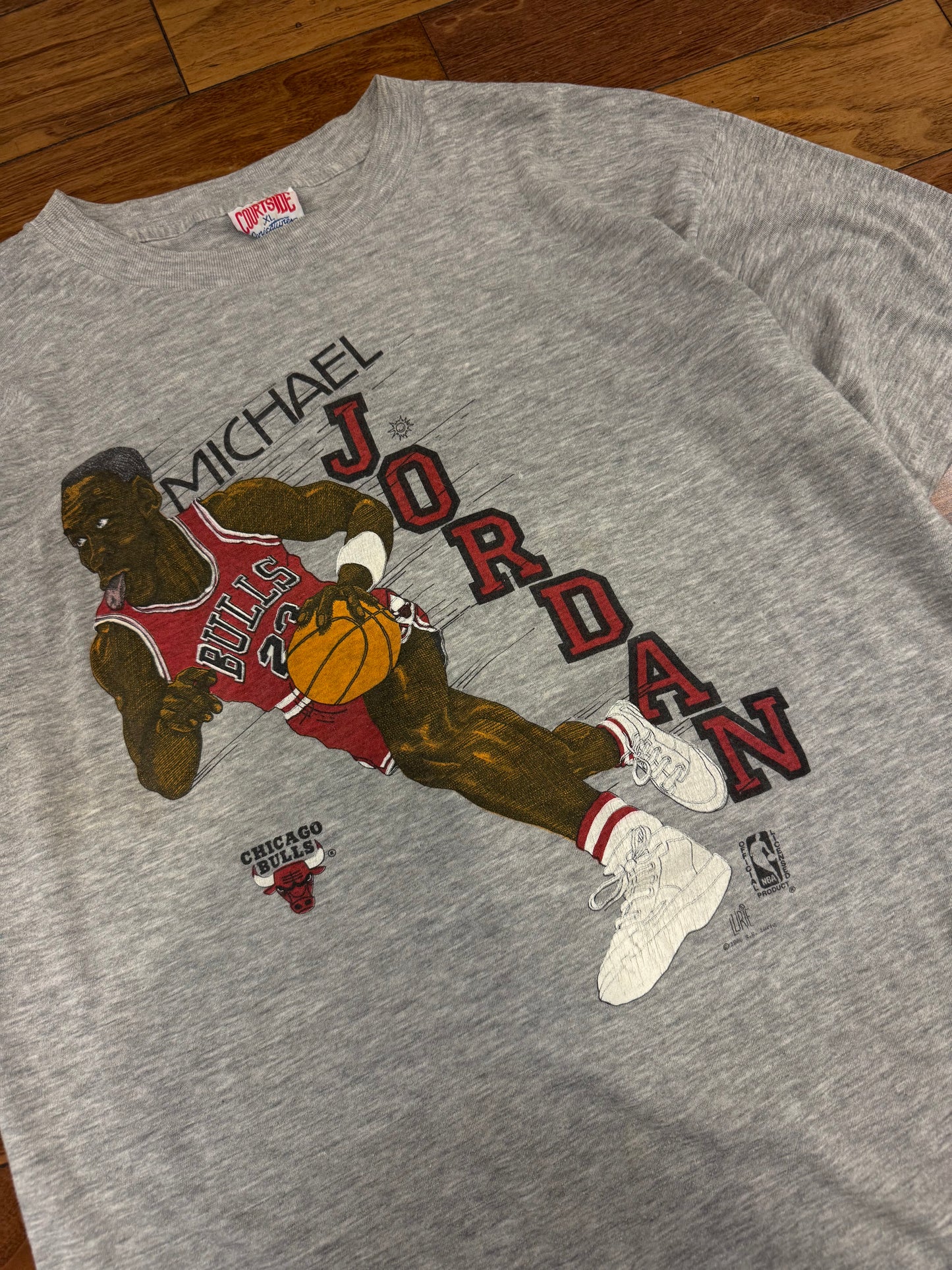 1986 Michael Jordan Bulls Caricature Rare Graphic Tee (XL)