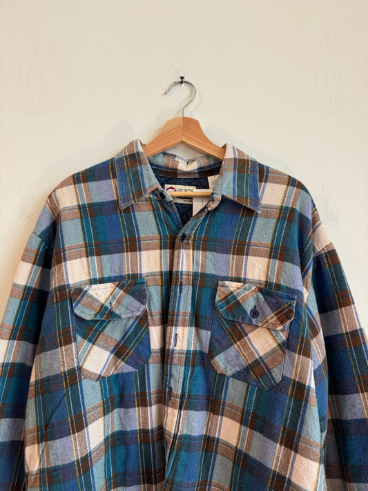 90s Sports Afield Multi-Colored Insulated Collared Flannel (XL)