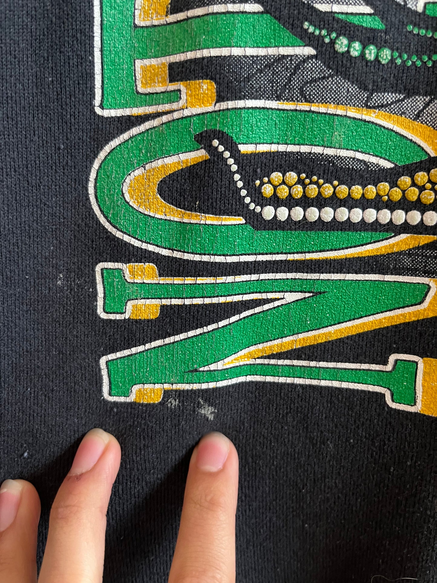 90s Notre Dame Savvy Big Graphic Crewneck (L)