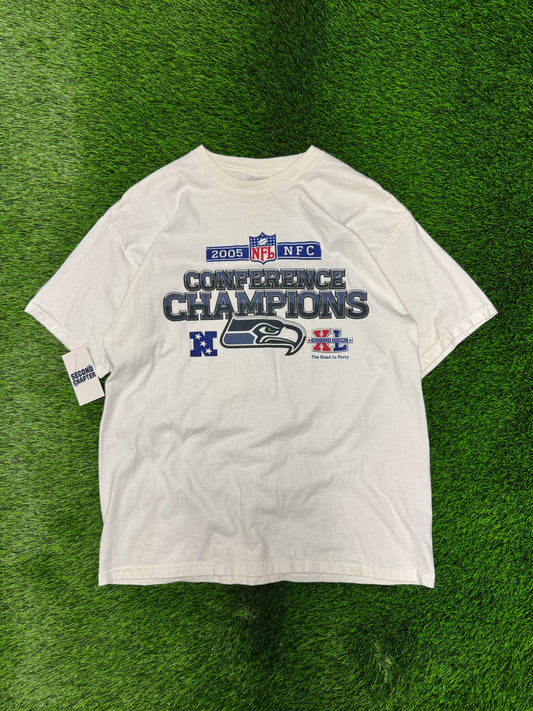 2005 Seattle Seahawks NFC Conference Champs Tee (L)