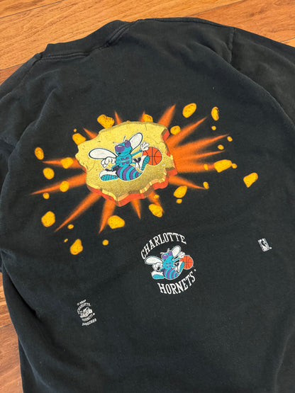 90s Charlotte Hornets Lightning Vintage NBA Tee (L)