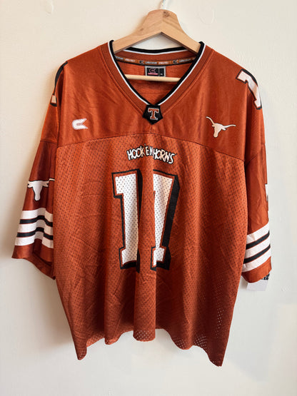 00s Texas "Hook Em Horns" Colosseum Football Cropped Jersey (XL)