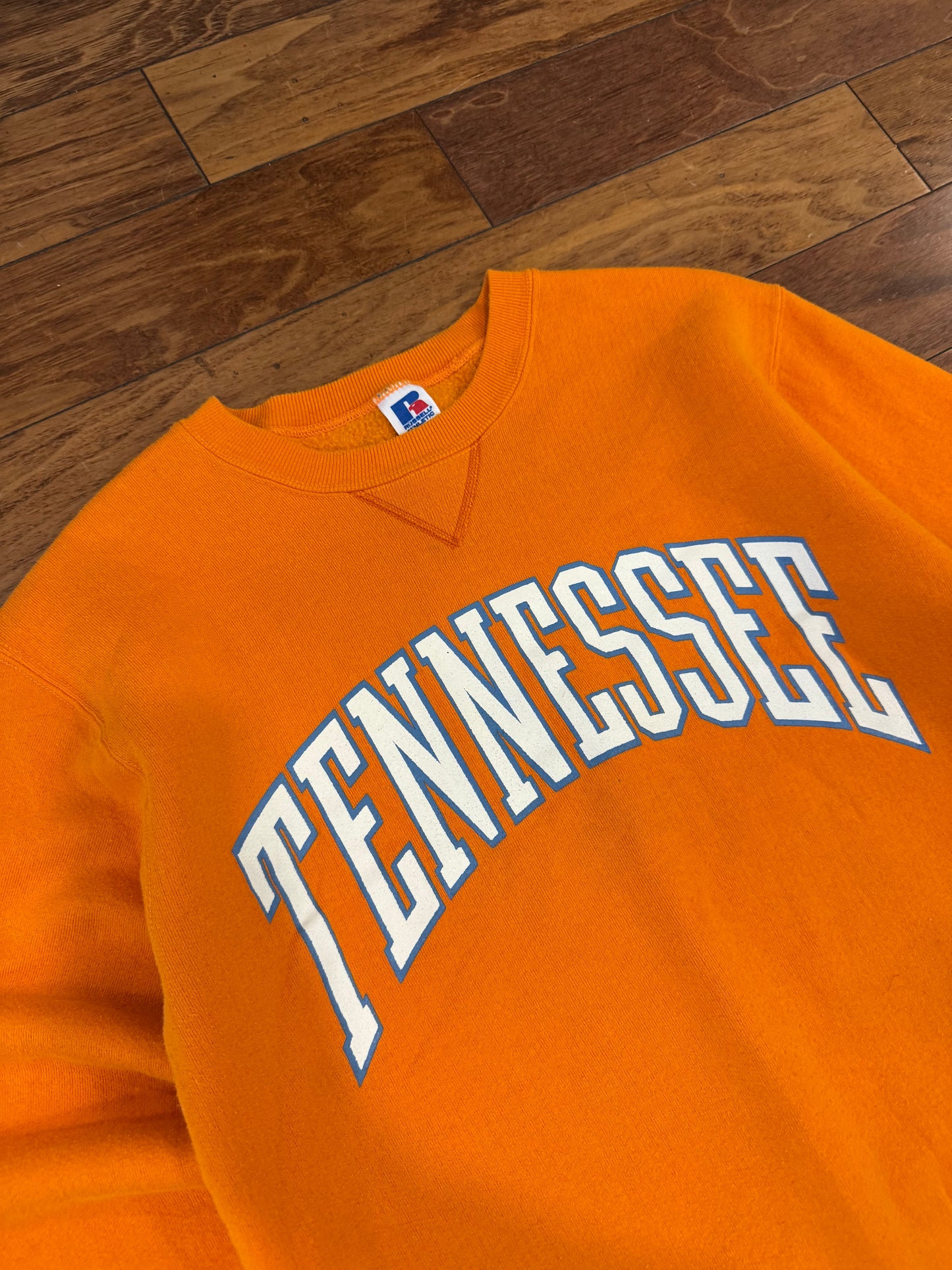 90s University of Tennessee Spell Out Russell Crewneck (M)