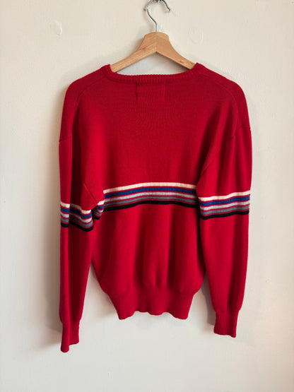 80s Beaver Creek Wool Striped Essential Sweater (S)