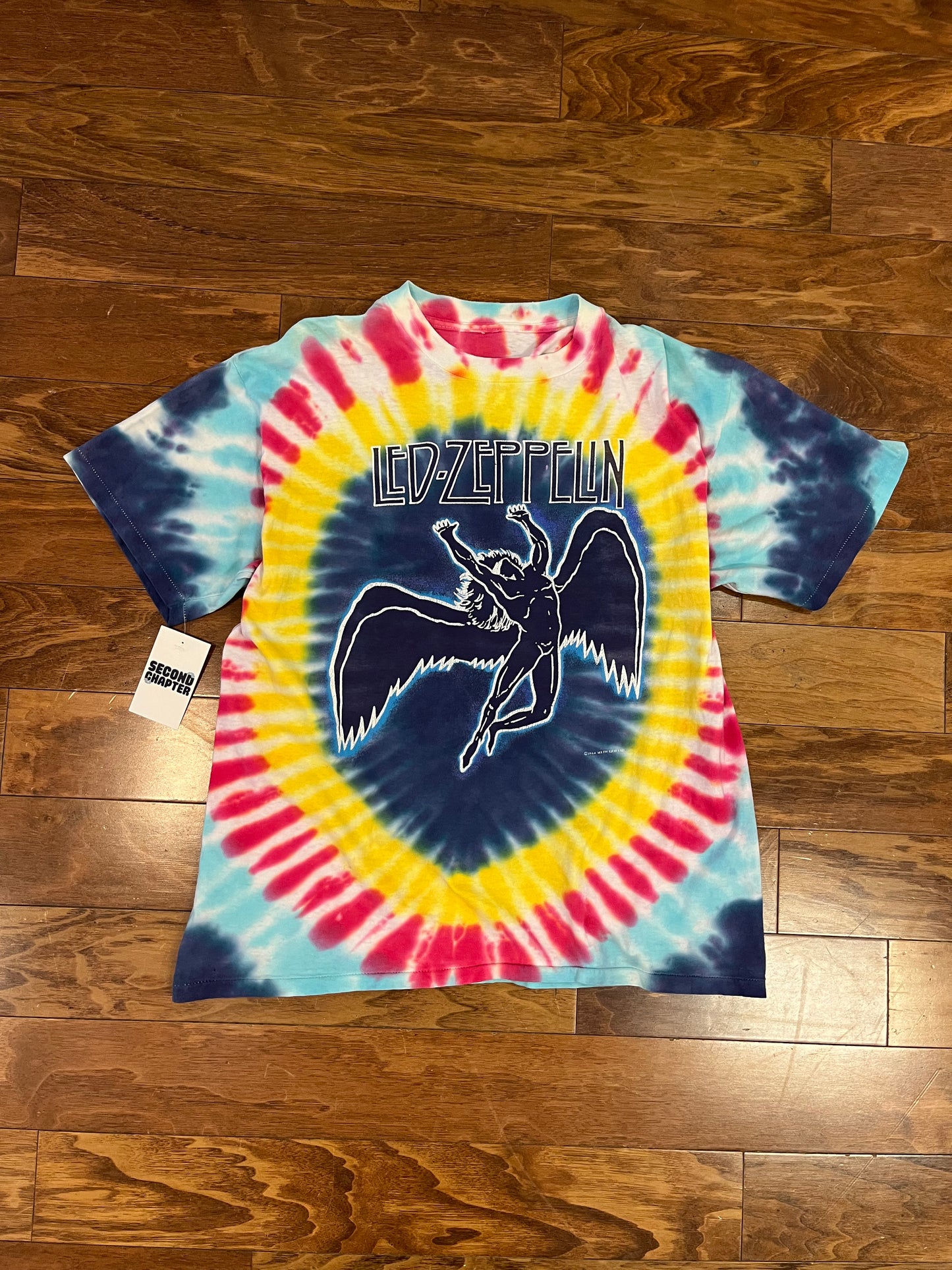 90s Led Zeppelin Tie Dye Music Tee (XL)