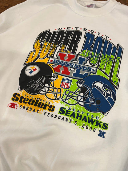 2006 Steelers vs. Seahawks Super Bowl Crewneck (L)