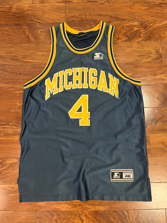 90s Michigan Starter Basketball Jersey (M)