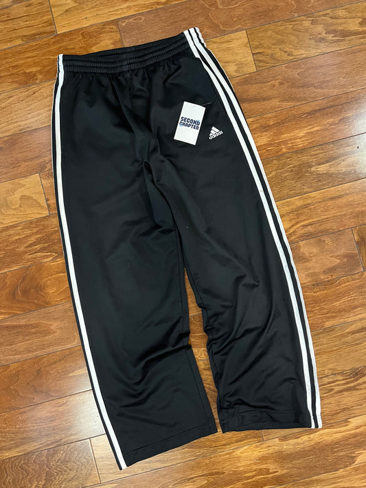 00s Adidas Baggy Black Sweat Pants (Youth L)