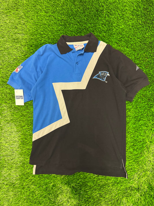 90s Carolina Panthers Apex One Polo Shirt (M)