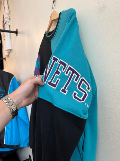 90s Charlotte Hornets 2 Tone Starter Crewneck (M)