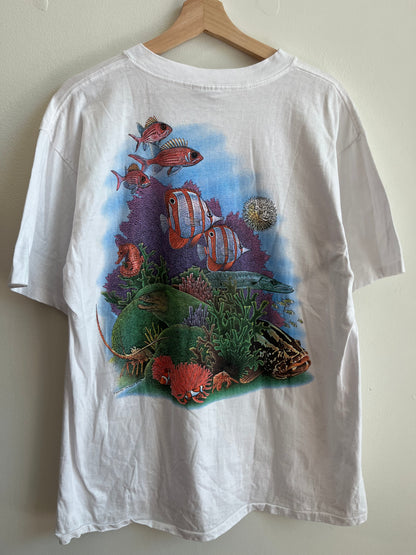 1988 Nassau Bahamas Ocean Nature Graphic Tee (XL)