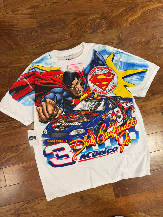 1999 Dale Earnhardt Nascar Superman Deadstock AOP Tee (L)
