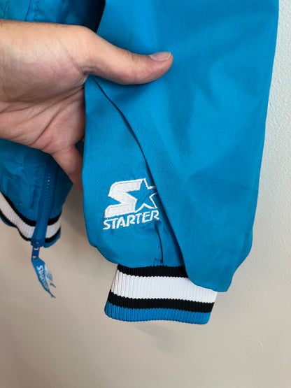 90s Carolina Panthers Embroidered Blue Starter Inaugural Season Windbreaker (M)