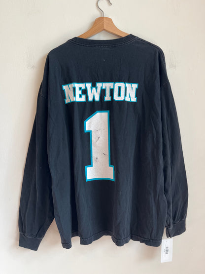 2010s Carolina Panthers Cam Newton "Dab on em" Long Sleeve Shirt (XL)