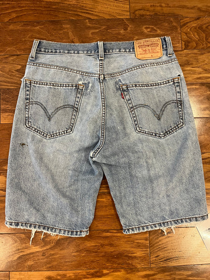 2008 Levi's 505 Distressed Jean Shorts (32)