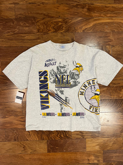 1991 Minnestoa Vikings NFL Wrap Around Graphic Tee (XL)