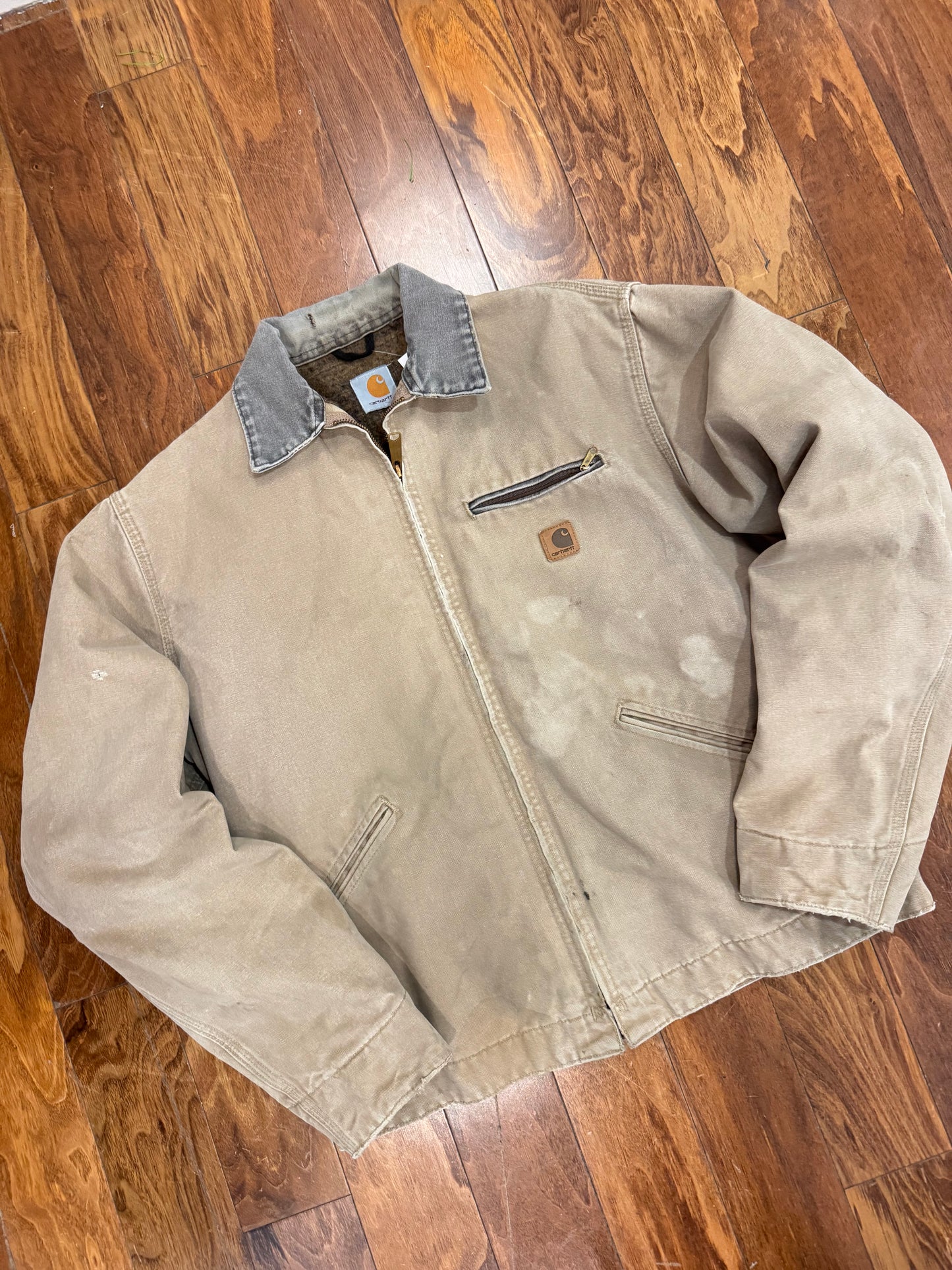 00s Carhartt Detroit Sand Faded Jacket (L)