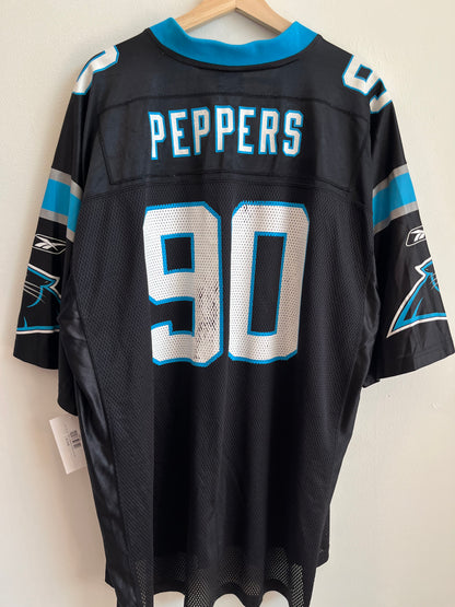 00s Carolina Panthers Julius Peppers Reebok NFL Jersey (XL)