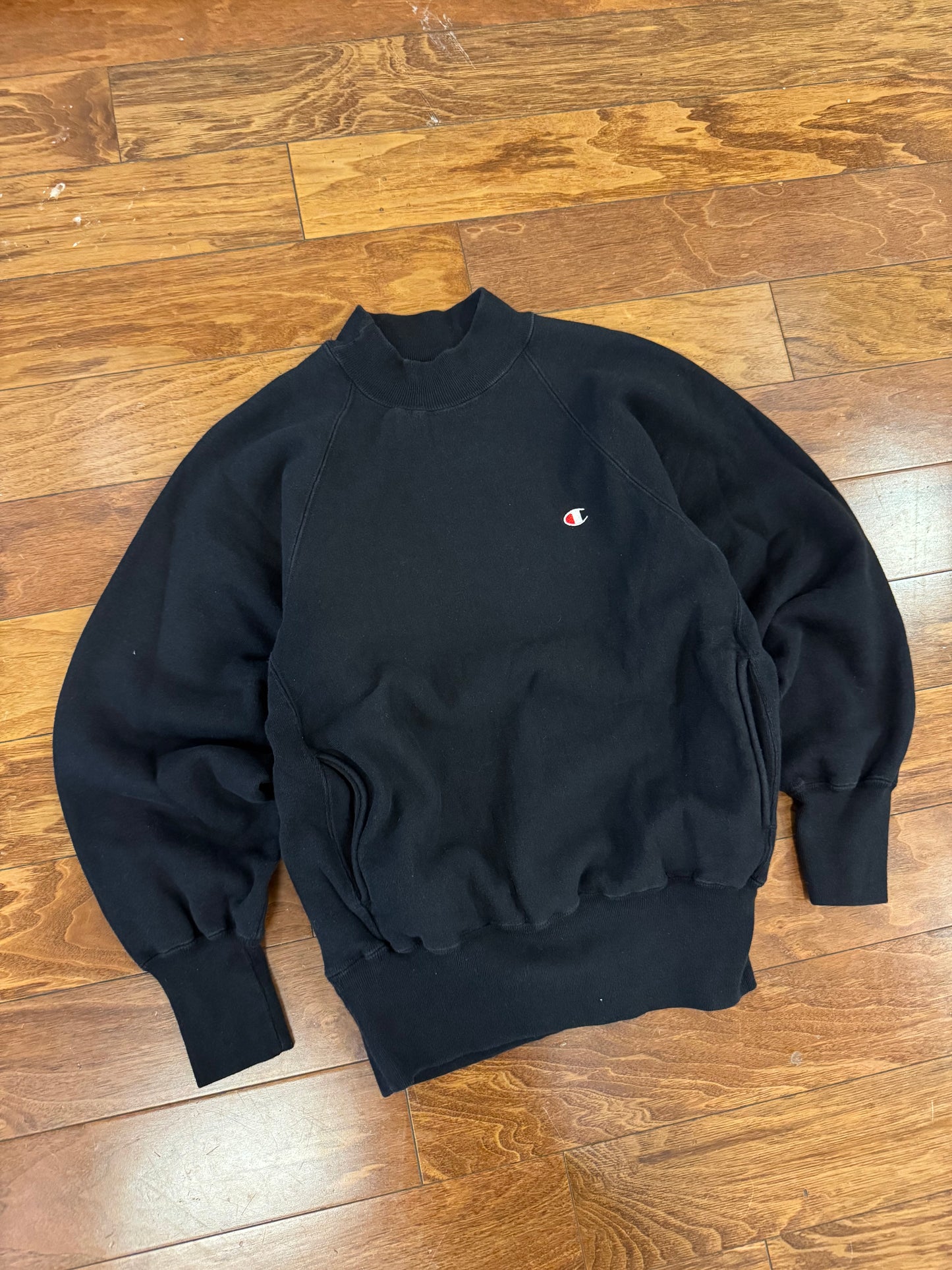 90s Champion Reverse Wave Mock Neck Crewneck (M)