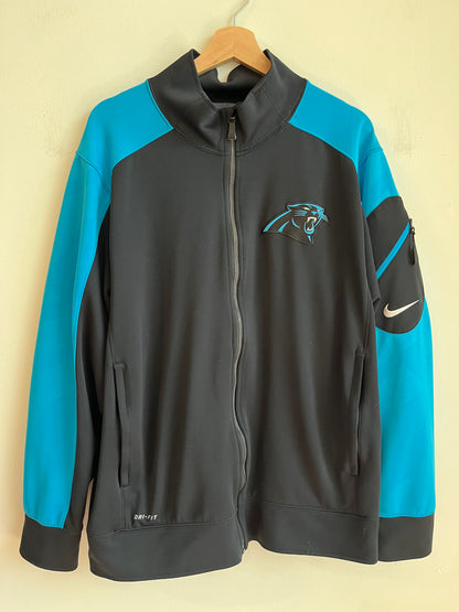 2013 Carolina Panthers Two Tone Dri Fit Zip Up Jacket (XL)