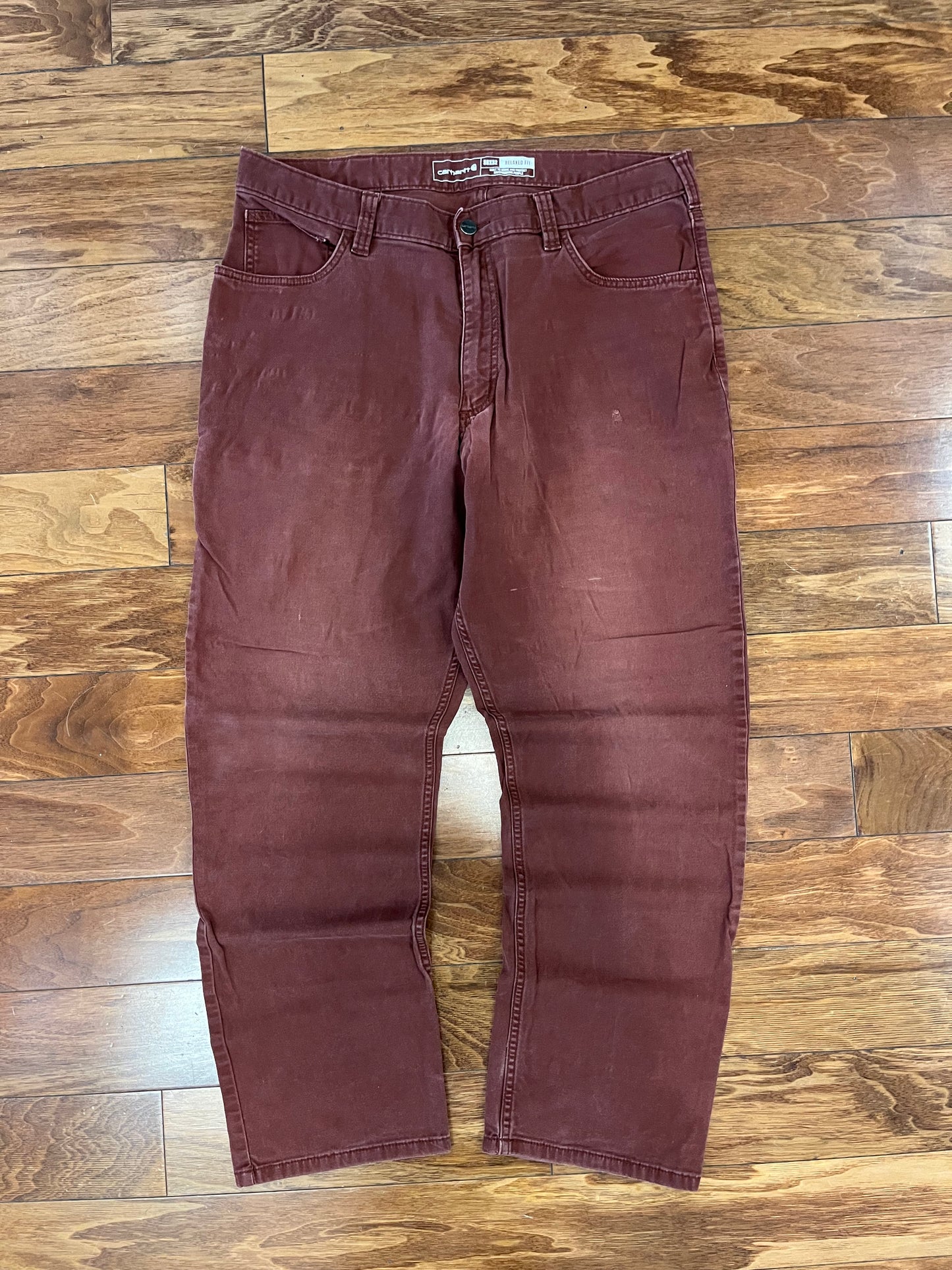 Carhartt Brick Distressed Workwear Pants (36 x 32)