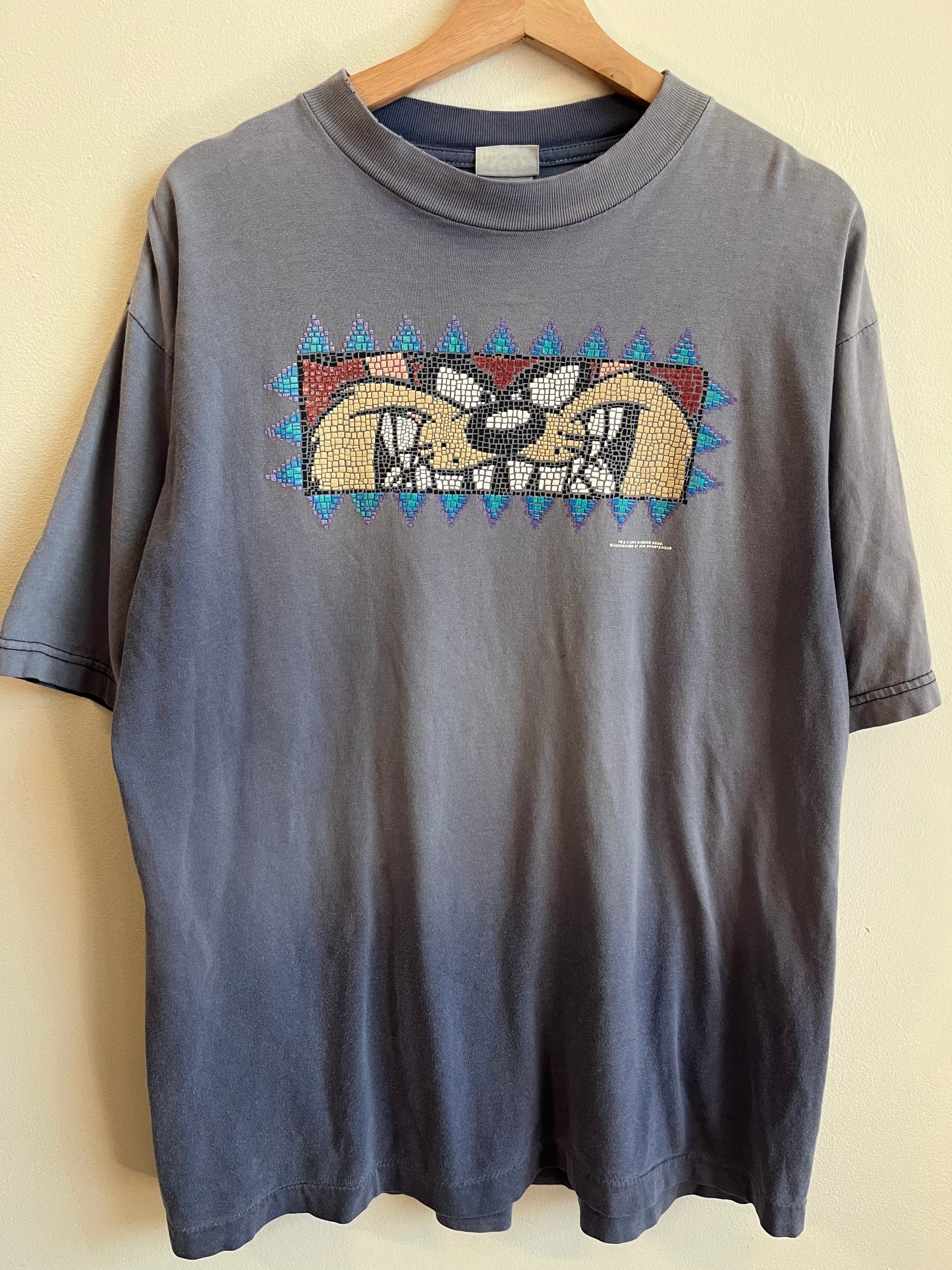 1994 Taz Warner Bros Smoked Faded Graphic Tee (XL)