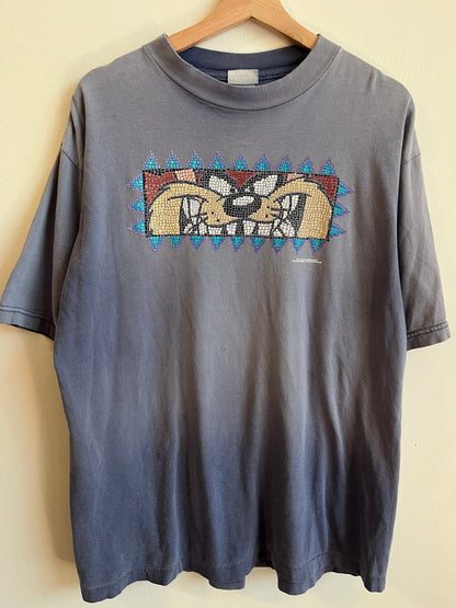 1994 Taz Warner Bros Smoked Faded Graphic Tee (XL)