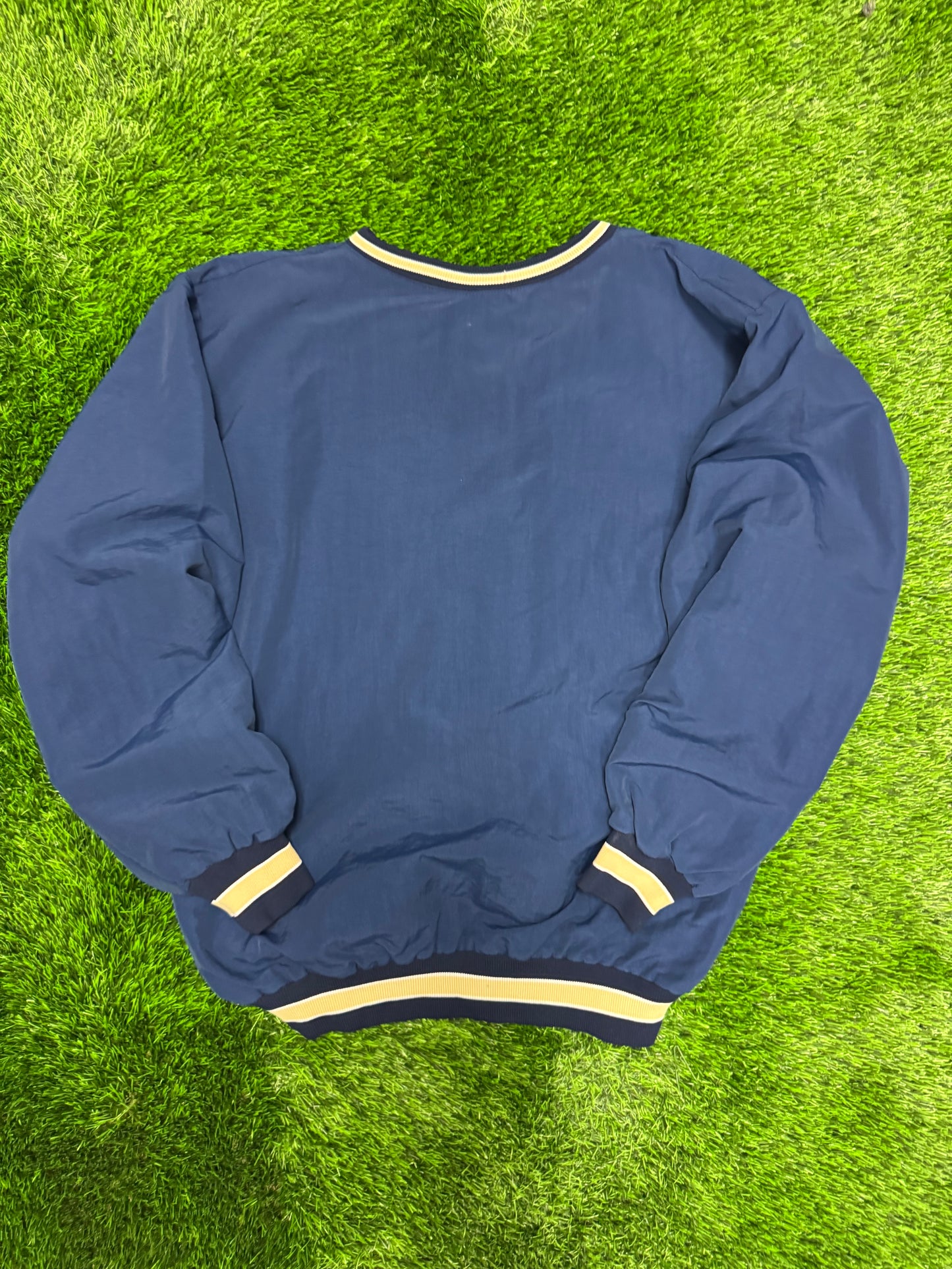 90s University of Pittsburgh Navy Spell Out Windbreaker (XXL)