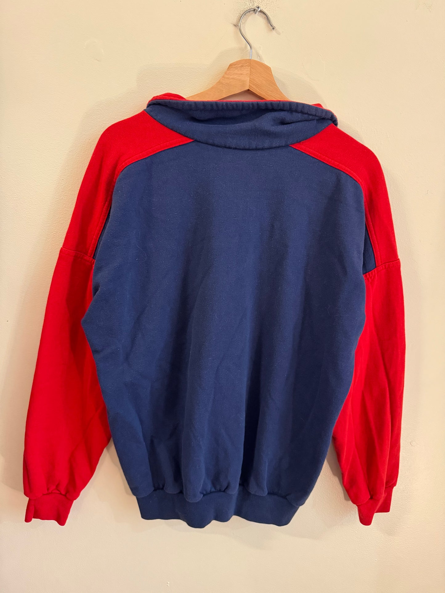 90s New York Giants Hammer Sportswear Quarter Zip Crewneck (M)