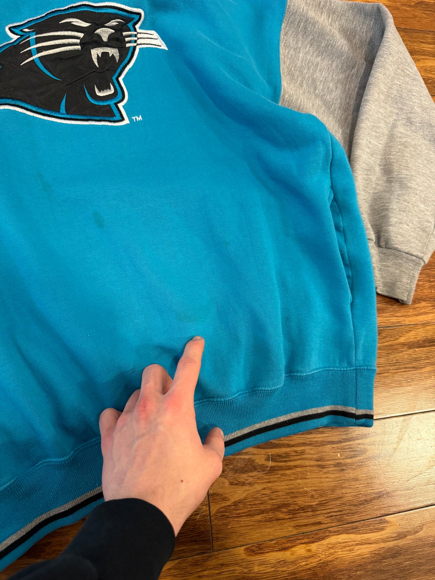 90s Carolina Panthers Starter Two Tone Hoodie (M)