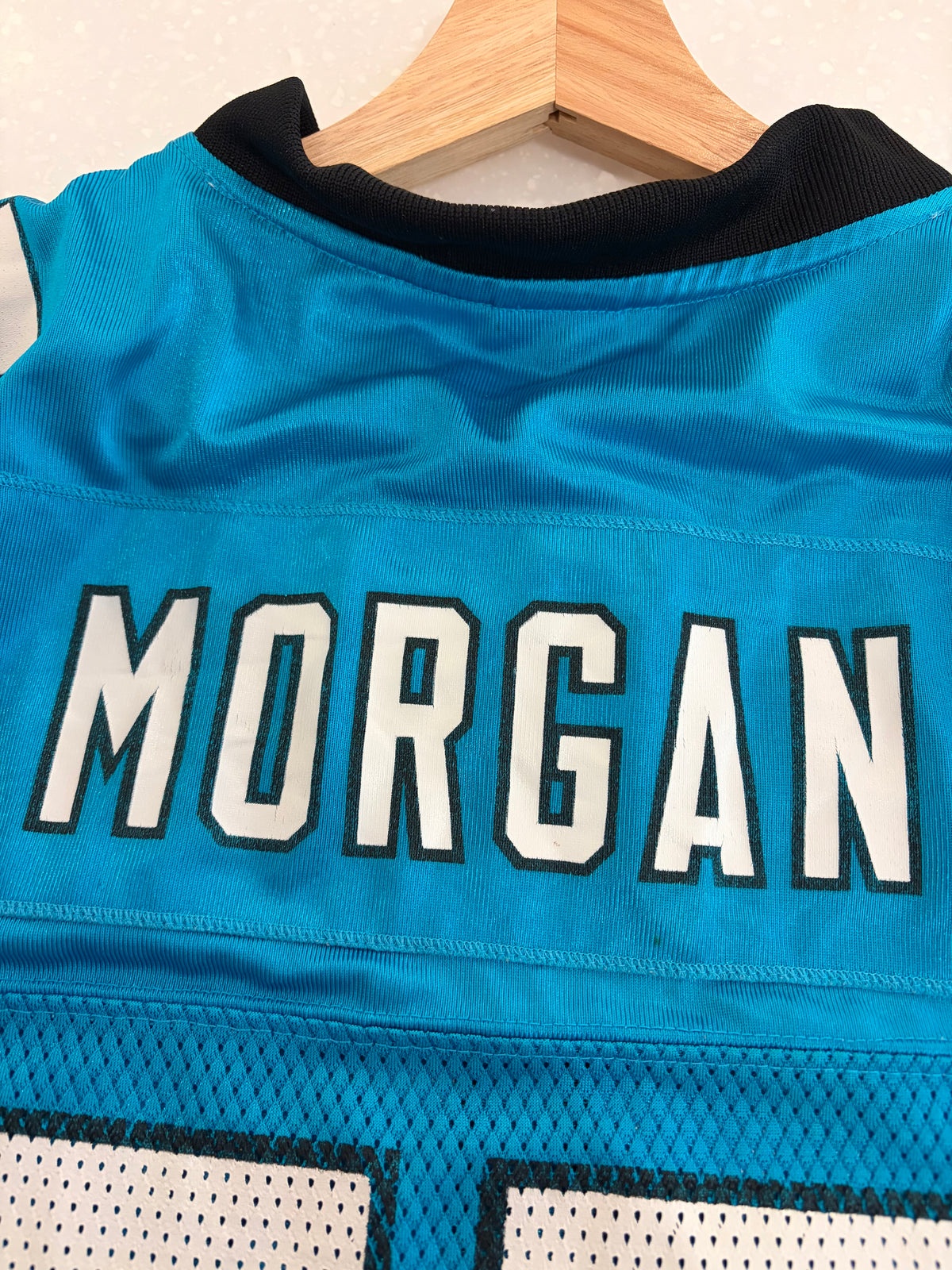 00s Carlina Panthers Dan Morgan Reebok Blue Jersey (M)
