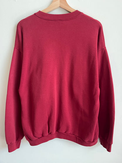90s Washington Redskins Big Spell Out Maroon Crewneck (XL)