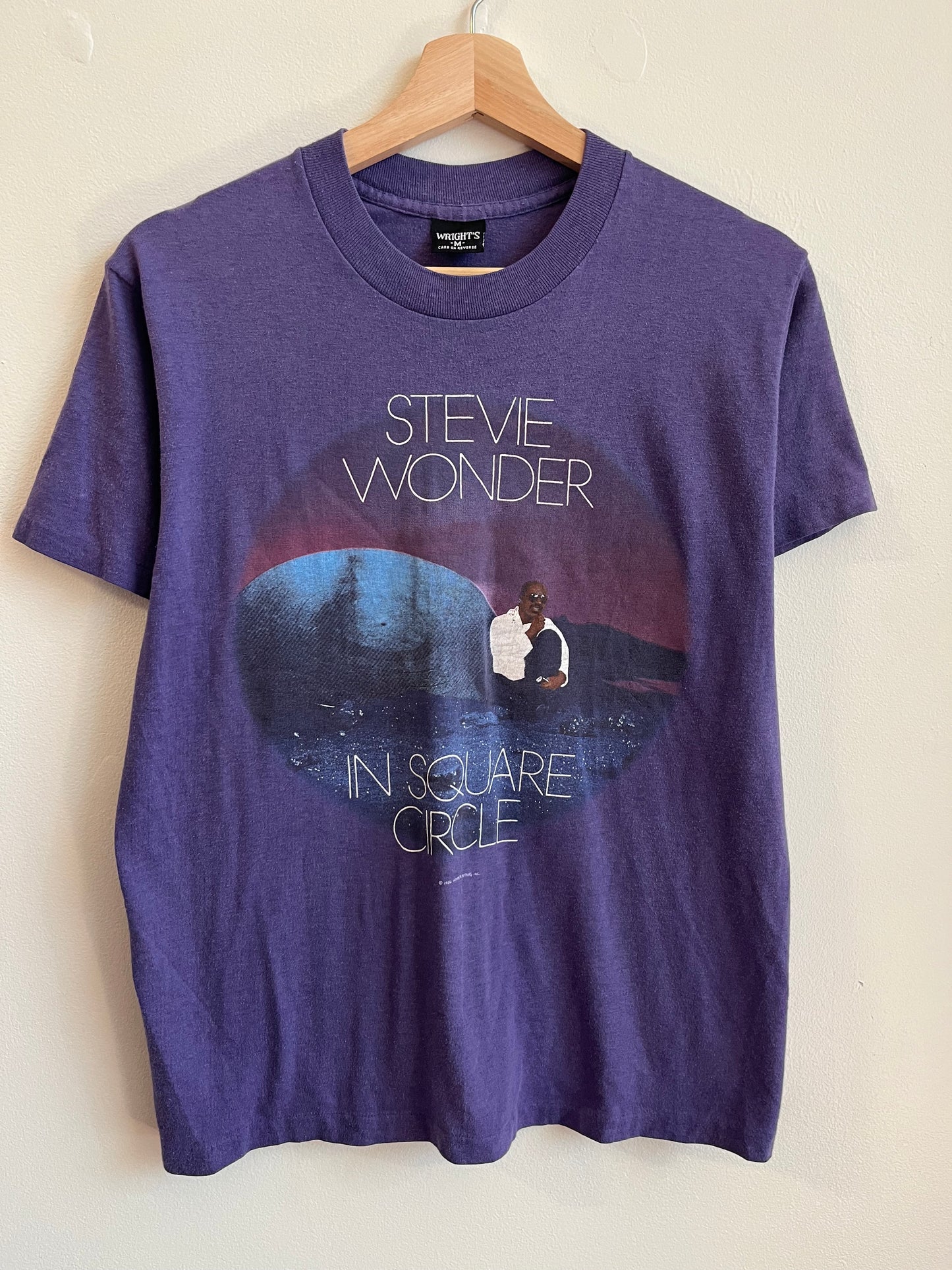 1986 Stevie Wonder In Square Circle Vintage Music Tee (M)