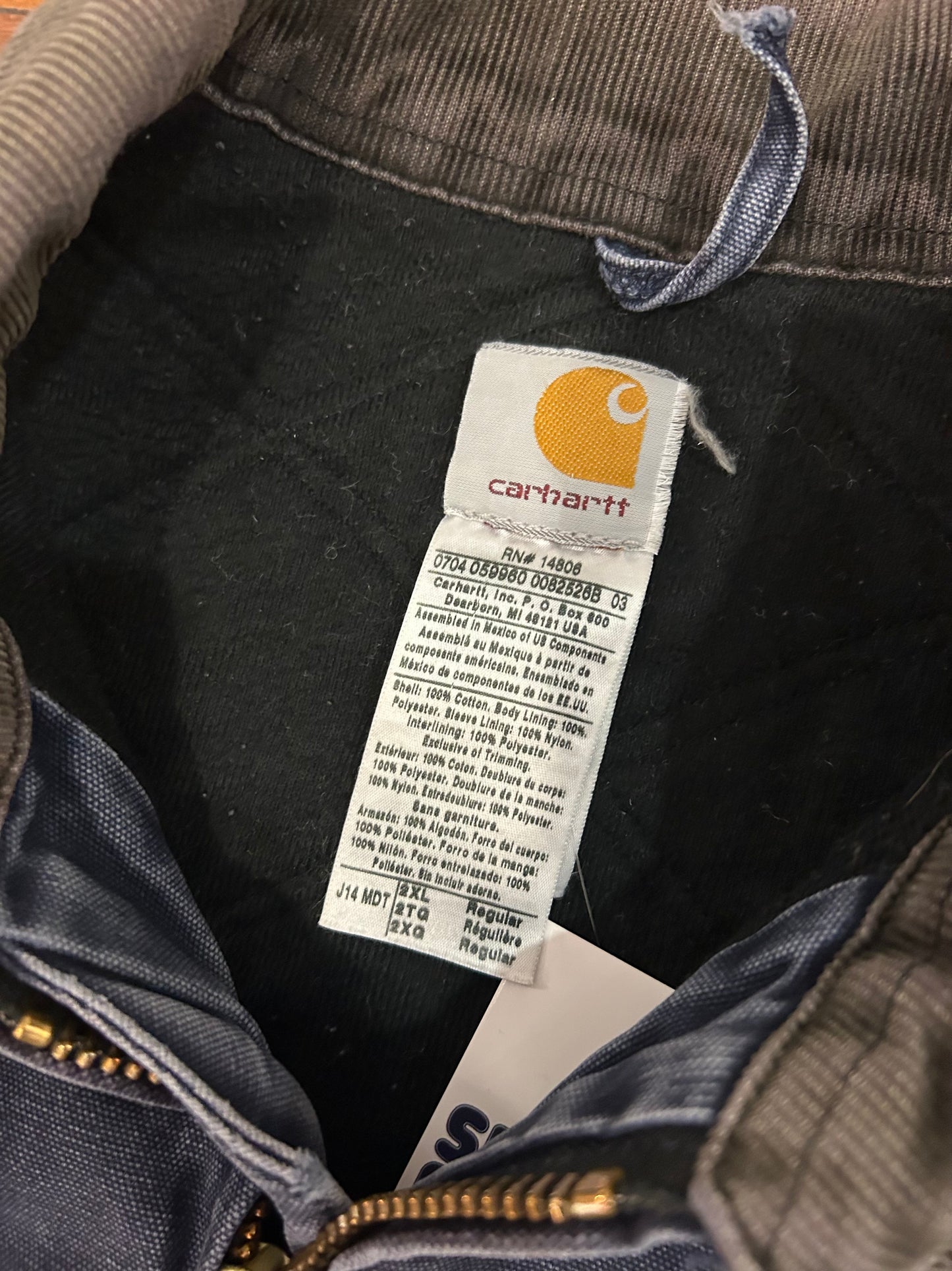 2004 Carhartt Faded Midnight Santa Fe Jacket (XXL)